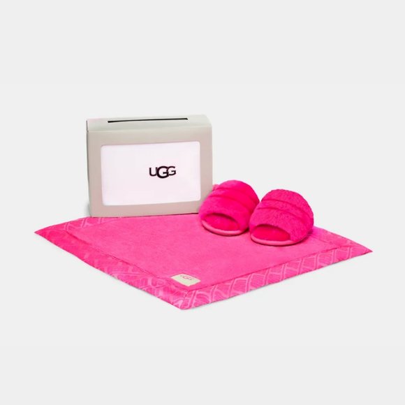 UGG Other - UGG Fluff Yeah Slide And Lovey in Pink , Red and Charcoal